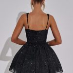 Polly Mini Dress - Black Sparkle - Image 6