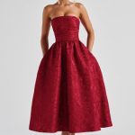 Saoirse Midi Dress - Red