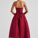 Saoirse Midi Dress - Red - Image 2