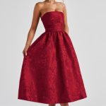 Saoirse Midi Dress - Red - Image 5