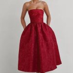 Saoirse Midi Dress - Red - Image 7