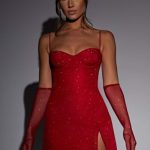 Pixie Mini Dress - Red Sparkle