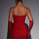Pixie Mini Dress - Red Sparkle - Image 2
