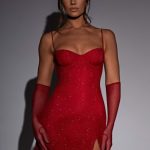 Pixie Mini Dress - Red Sparkle - Image 5