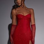 Pixie Mini Dress - Red Sparkle - Image 6