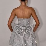Alice Mini Dress - Silver Sparkle - Image 2