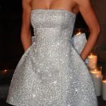 Alice Mini Dress - Silver Sparkle - Image 9