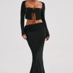 Tana Maxi Skirt - Black - Image 6