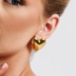 Milan Heart Earrings - Gold - Image 2
