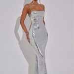 Atari Maxi Dress - Silver - Image 11