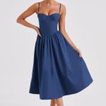Daisey Midi Dress - Navy - Image 2