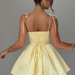 Phoebe Mini Dress - Lemon - Image 2
