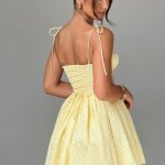 Phoebe Mini Dress - Lemon - Image 5