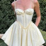 Phoebe Mini Dress - Lemon - Image 9