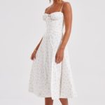 Deanna Midi Dress - Blush Floral Print - Image 3