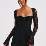 Jacinta Mini Dress - Black - Image 7