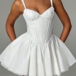Josie Mini Dress - White - Image 3