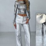 Cassidy Pant - Silver - Image 2