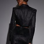 Stefania Mini Skirt - Black Sparkle - Image 5