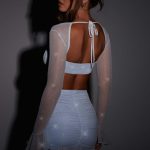 Maisie Mini Skirt - Baby Blue Sparkle - Image 4