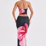 Allegra Maxi Skirt - Black Floral Print - Image 2
