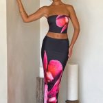 Allegra Maxi Skirt - Black Floral Print - Image 3