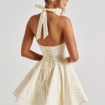 Doris Mini Dress - Lemon Gingham - Image 2