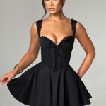 Antonella Mini Dress - Black - Image 3