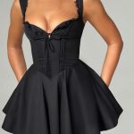 Antonella Mini Dress - Black - Image 7