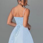 Lacey Mini Dress - Blue - Image 2