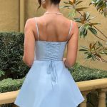 Lacey Mini Dress - Blue - Image 6