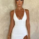 Aura Mini Dress - White - Image 8