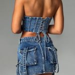 Billie Mini Skirt - Dark Wash - Image 2
