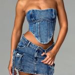Billie Mini Skirt - Dark Wash - Image 3