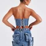 Billie Mini Skirt - Dark Wash - Image 13