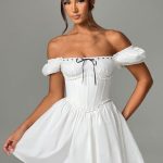Penelope Mini Dress - Black/White - Image 3