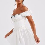 Penelope Mini Dress - Black/White - Image 7
