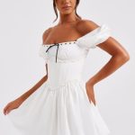 Penelope Mini Dress - Black/White - Image 9