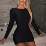 Rilee Mini Dress - Black Sparkle - Image 4