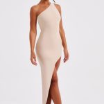 Saffira Midi Dress - Nude - Image 4