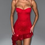 Dixie Mini Dress - Red Sparkle - Image 5