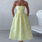 Saoirse Midi Dress - Lemon