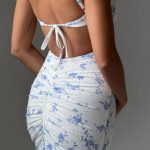 Caoimhe Maxi Dress - Blue Ditsy Print - Image 4