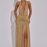 Melania Maxi Dress - Gold Sparkle - Image 5