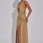 Melania Maxi Dress - Gold Sparkle - Image 6