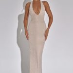 Zayde Maxi Dress - Nude - Image 6