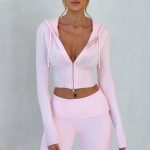 Portia Knit Hoodie - Pink