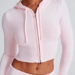 Portia Knit Hoodie - Pink - Image 8