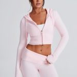 Portia Knit Hoodie - Pink - Image 9
