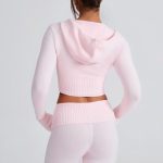 Portia Knit Hoodie - Pink - Image 13